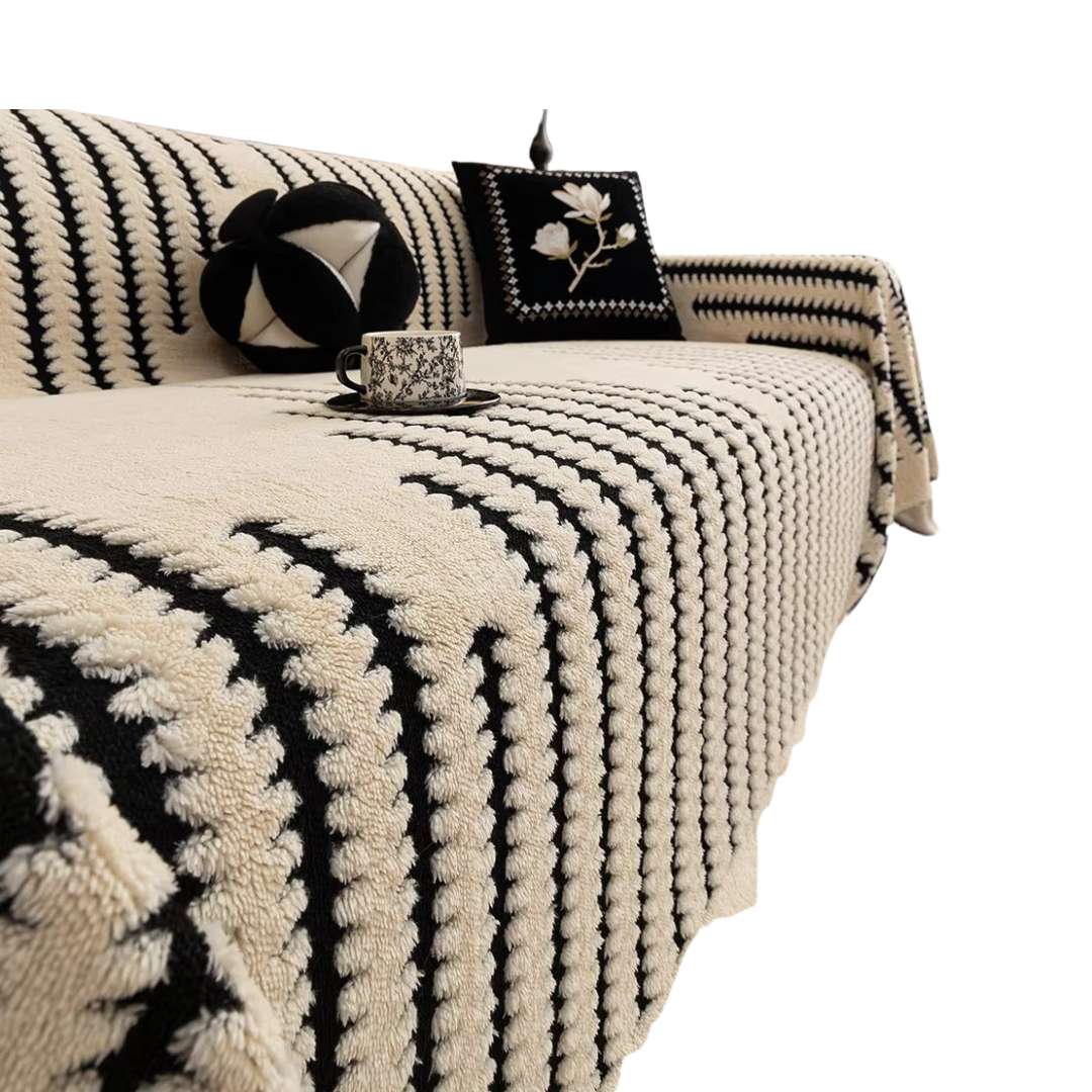 Cozy Vintage-Inspired Stretch Sofa Protector