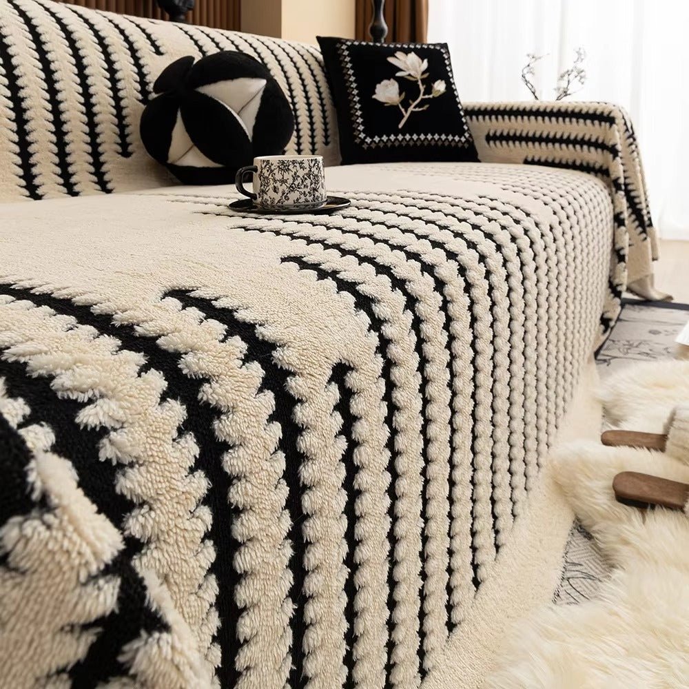 Cozy Vintage-Inspired Stretch Sofa Protector