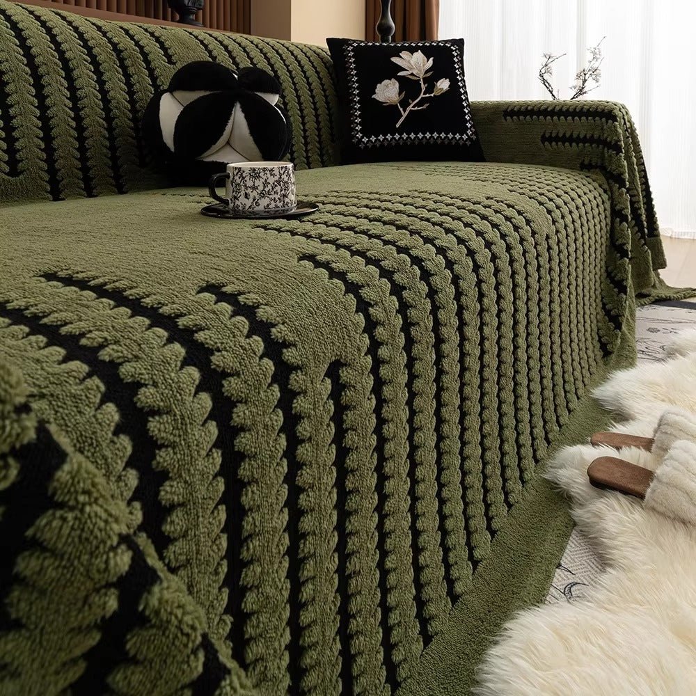 Cozy Vintage-Inspired Stretch Sofa Protector