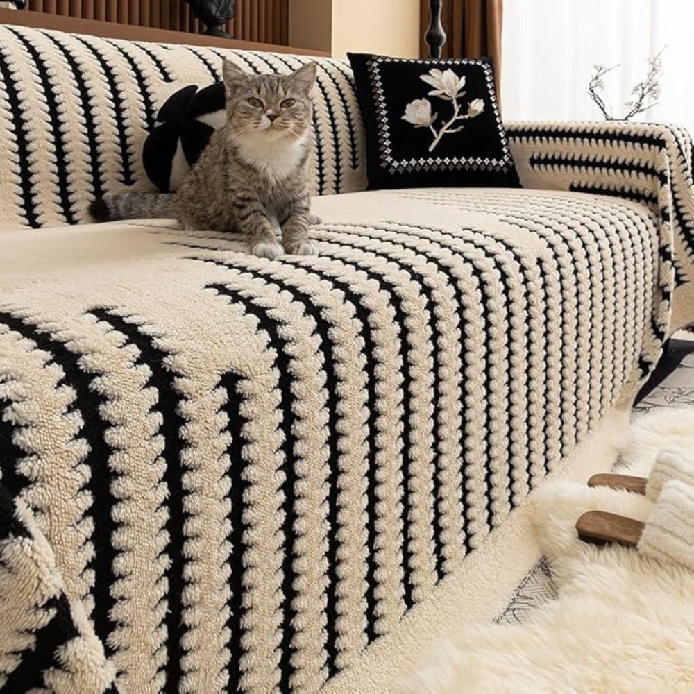 Cozy Vintage-Inspired Stretch Sofa Protector