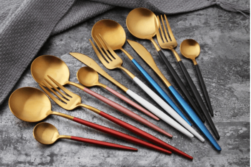 Stainless Steel Gold & Silver Elegant Dining