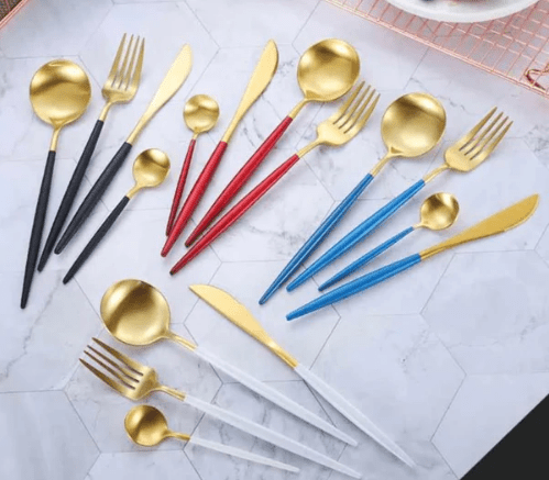 Stainless Steel Gold & Silver Elegant Dining