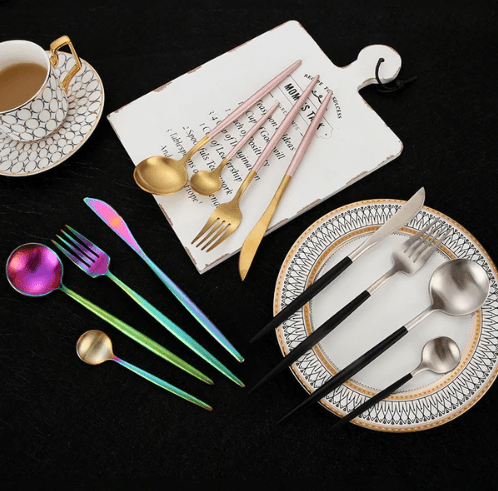 Stainless Steel Gold & Silver Elegant Dining