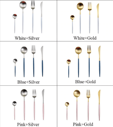 Stainless Steel Gold & Silver Elegant Dining