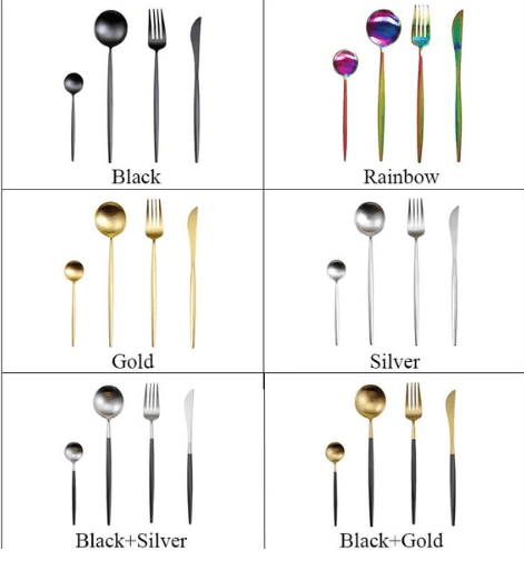 Stainless Steel Gold & Silver Elegant Dining