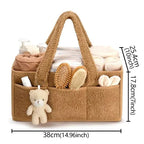 Baby Cotton Storage Basket with Handles | Toys, Clothes & Nursery Organizer