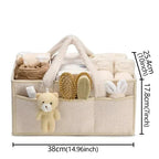 Baby Cotton Storage Basket with Handles | Toys, Clothes & Nursery Organizer