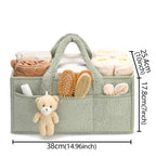 Baby Cotton Storage Basket with Handles | Toys, Clothes & Nursery Organizer