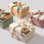 Baby Cotton Storage Basket with Handles | Toys, Clothes & Nursery Organizer