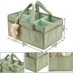 Baby Cotton Storage Basket with Handles | Toys, Clothes & Nursery Organizer