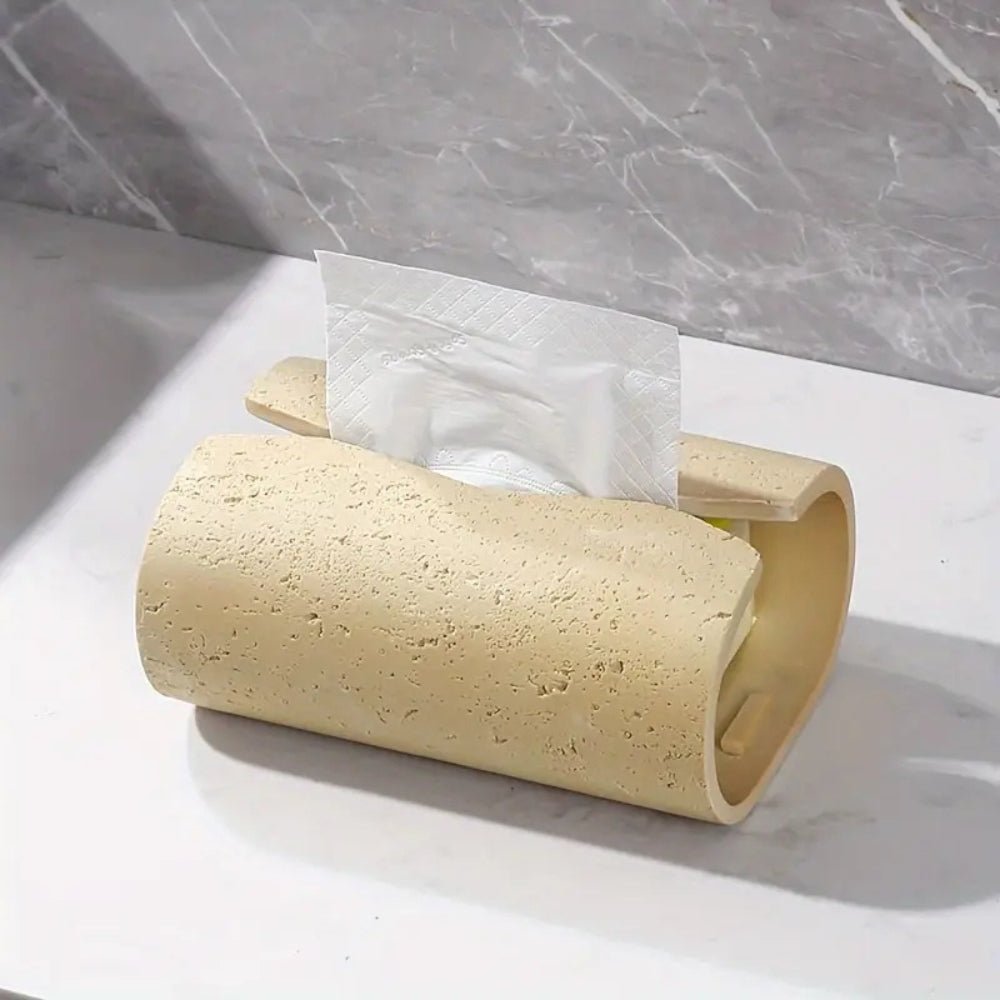 Designer Handcrafted Stone Tissue Holder