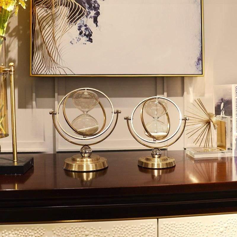 Decorative Hourglass with Metal Frame
