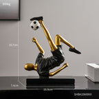 Dynamic Footballer Abstract Sculpture