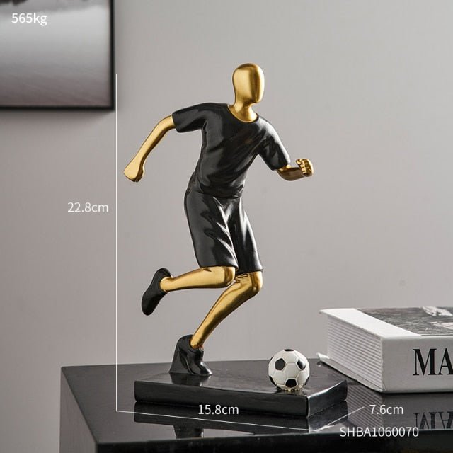 Dynamic Footballer Abstract Sculpture