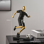 Dynamic Footballer Abstract Sculpture