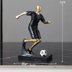 Dynamic Footballer Abstract Sculpture