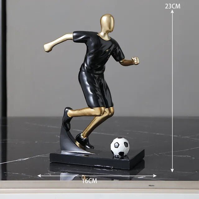 Dynamic Footballer Abstract Sculpture