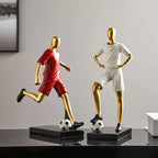 Dynamic Footballer Abstract Sculpture