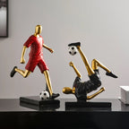 Dynamic Footballer Abstract Sculpture