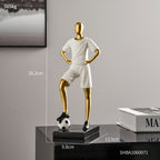 Dynamic Footballer Abstract Sculpture