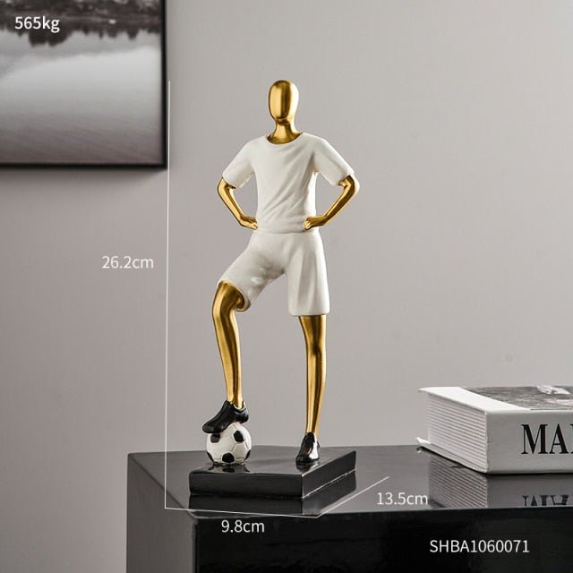 Dynamic Footballer Abstract Sculpture