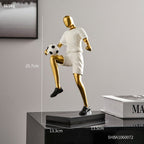 Dynamic Footballer Abstract Sculpture