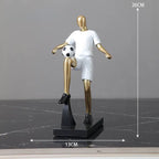 Dynamic Footballer Abstract Sculpture