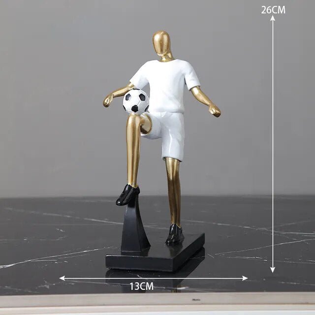 Dynamic Footballer Abstract Sculpture