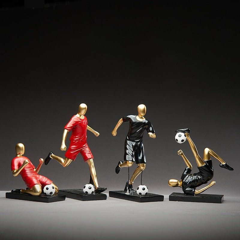 Dynamic Footballer Abstract Sculpture