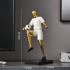 Dynamic Footballer Abstract Sculpture