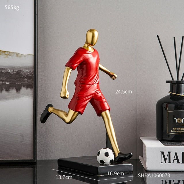 Dynamic Footballer Abstract Sculpture