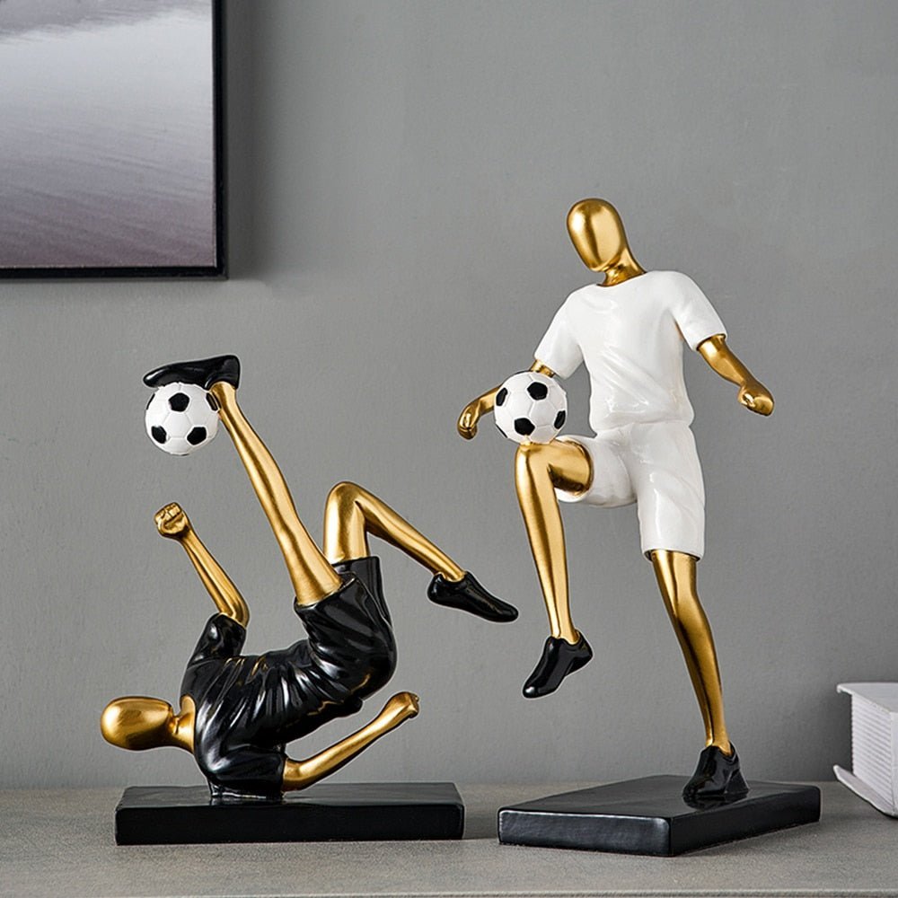 Dynamic Footballer Abstract Sculpture
