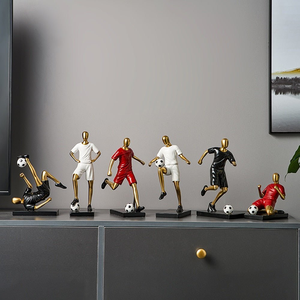 Dynamic Footballer Abstract Sculpture