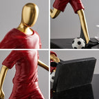Dynamic Footballer Abstract Sculpture