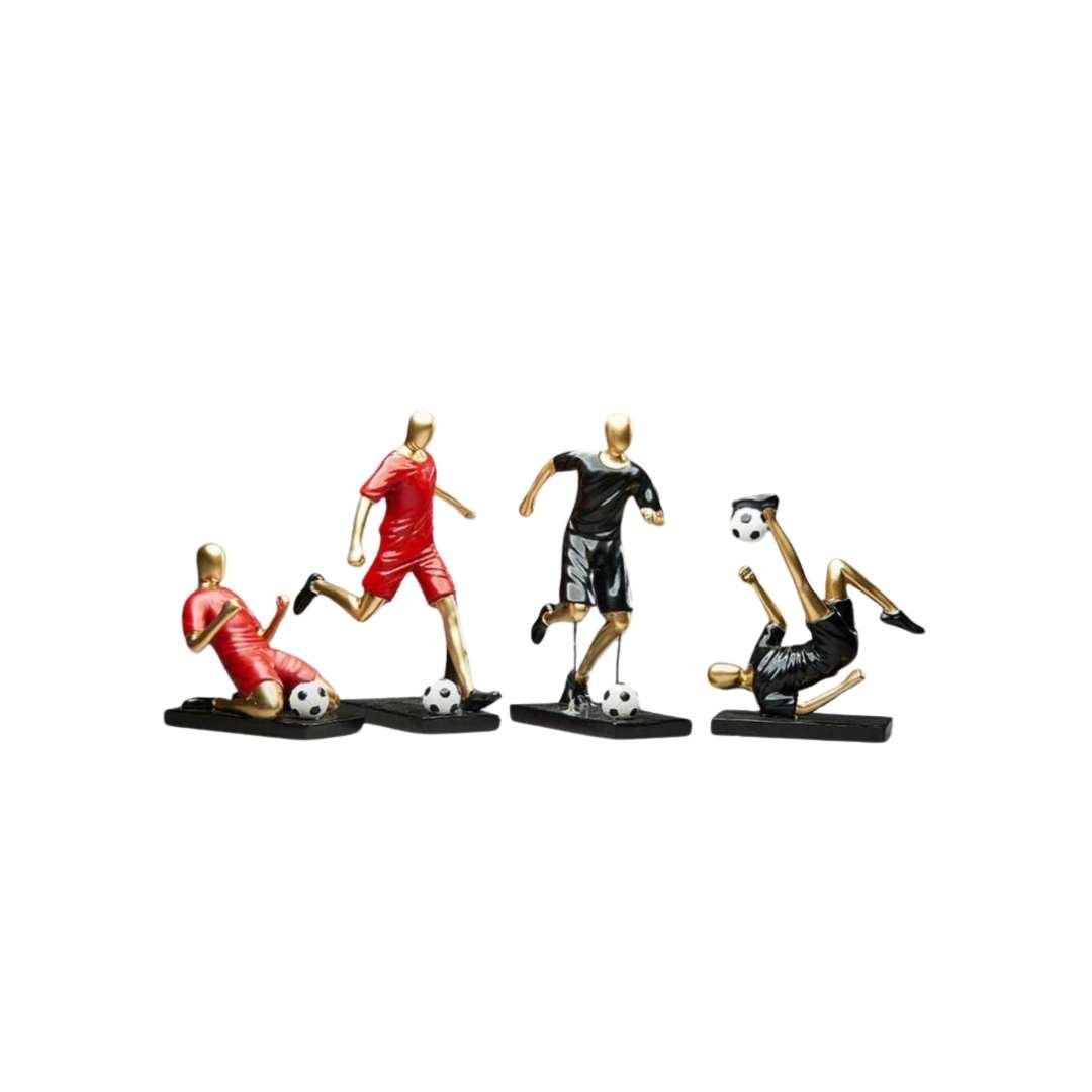 Dynamic Footballer Abstract Sculpture