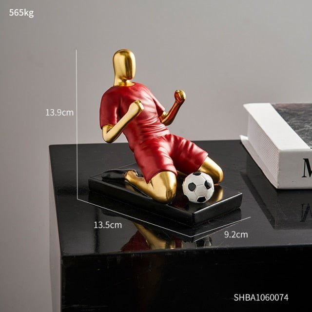 Dynamic Footballer Abstract Sculpture