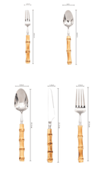 Mila’s Cutlery Set | Stainless Steel and Natural Bamboo Handles