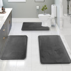 Velvet & Memory Foam Bathroom 3-Pieces Set