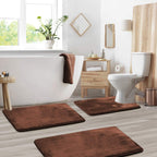 Velvet & Memory Foam Bathroom 3-Pieces Set