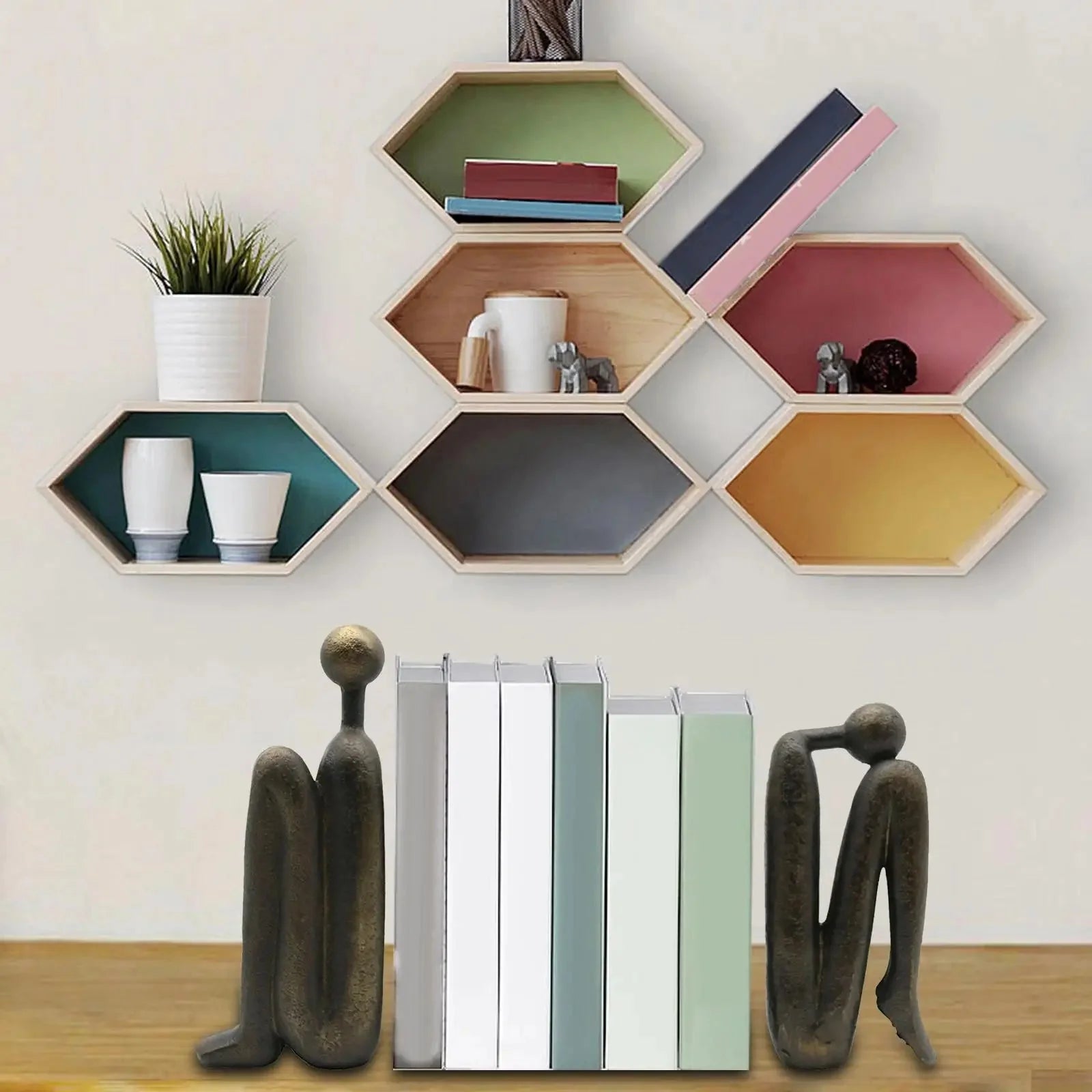 Scandinavian-Style Resin Bookends