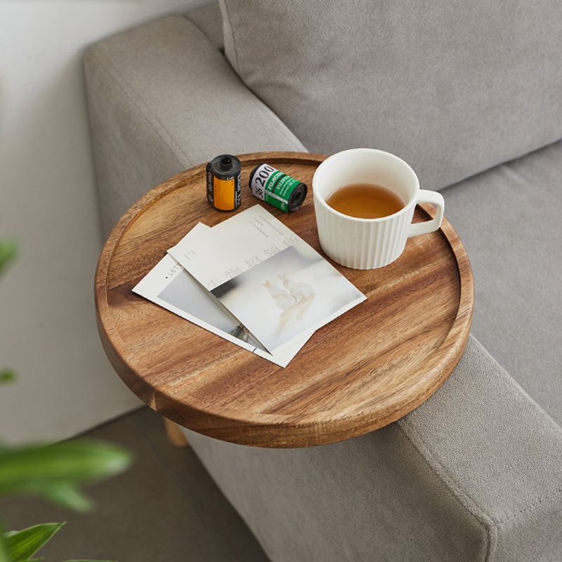 Norwegian Walnut Wood Side Table