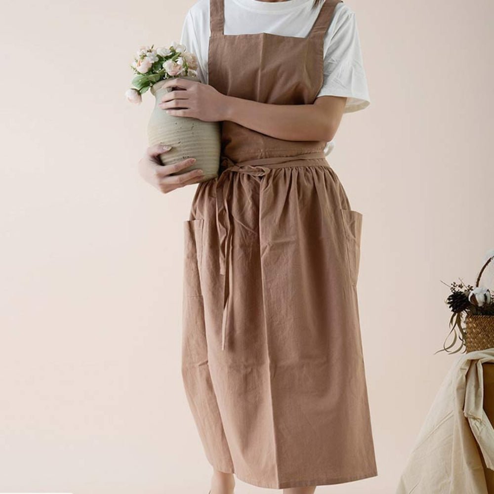 Kitchen Apron with Pockets | 100% Cotton