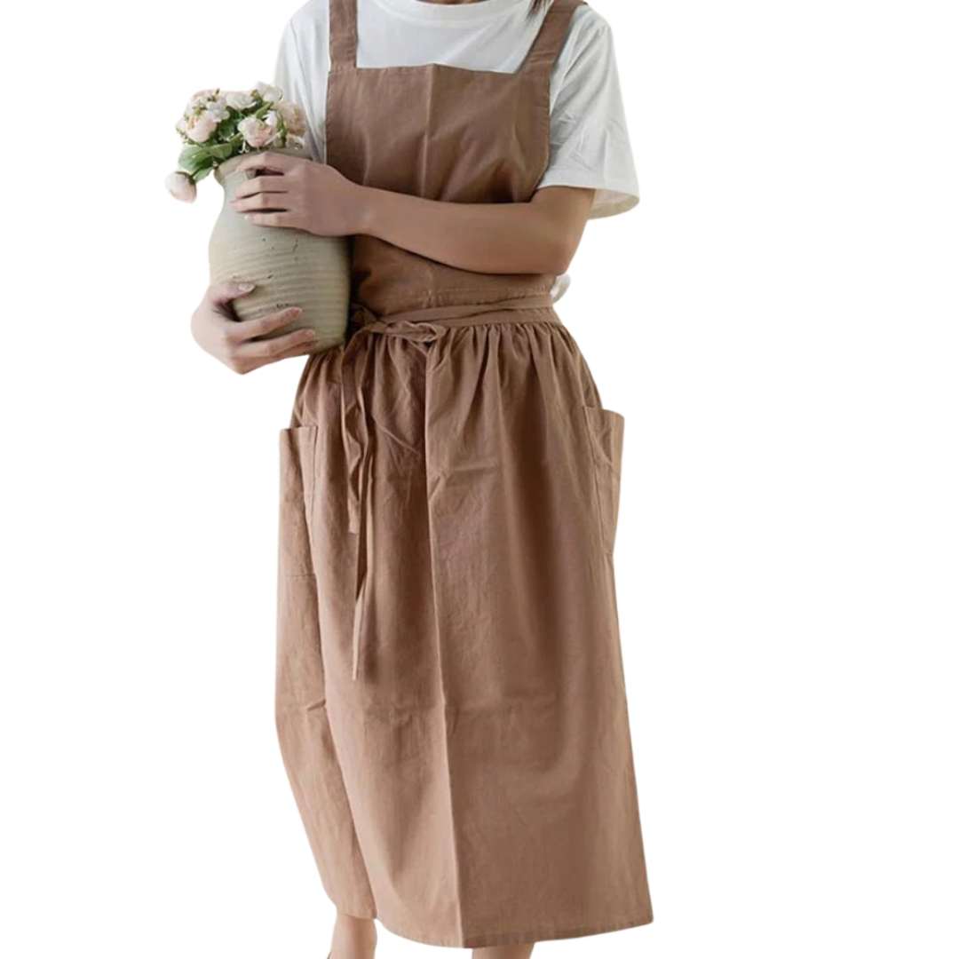 Kitchen Apron with Pockets | 100% Cotton