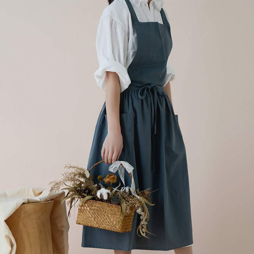 Kitchen Apron with Pockets | 100% Cotton