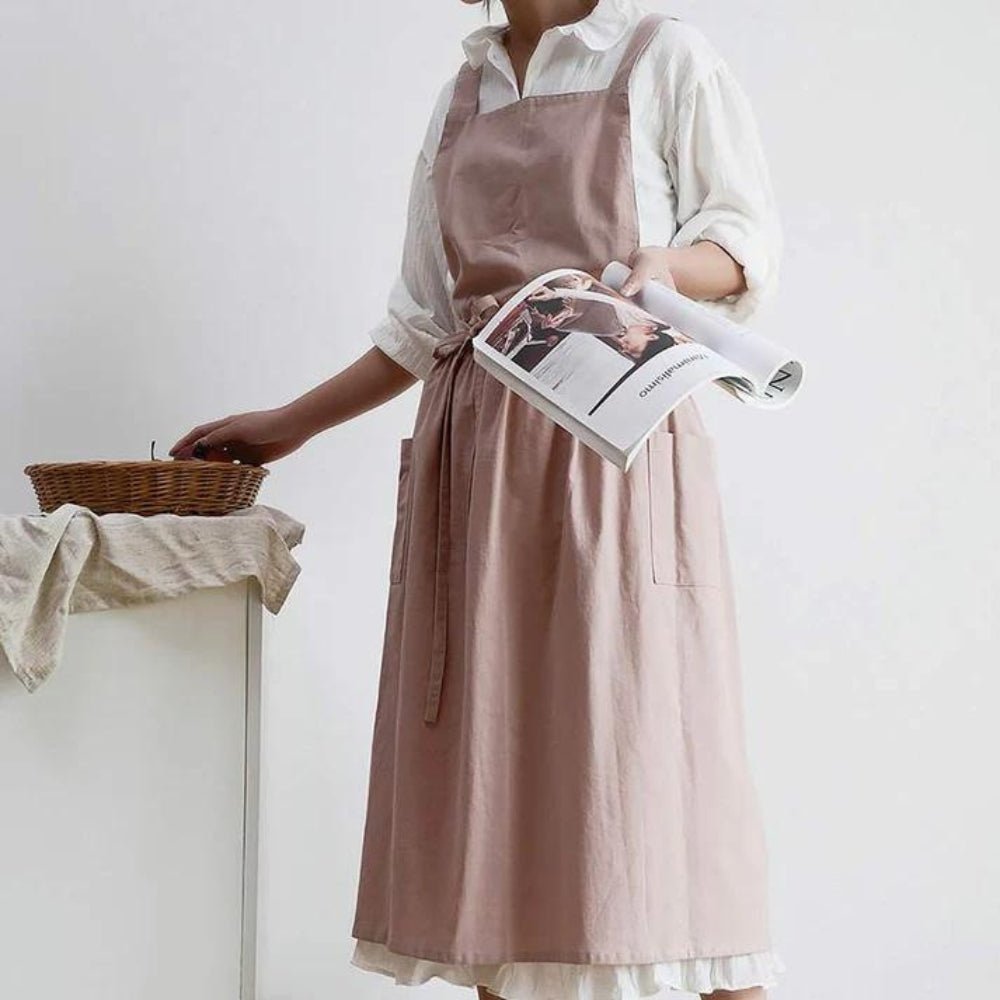 Kitchen Apron with Pockets | 100% Cotton