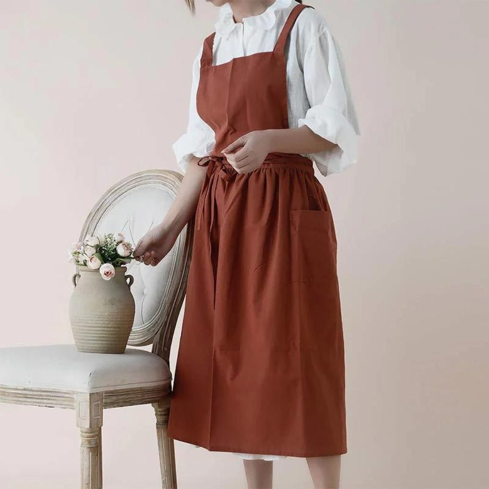 Kitchen Apron with Pockets | 100% Cotton