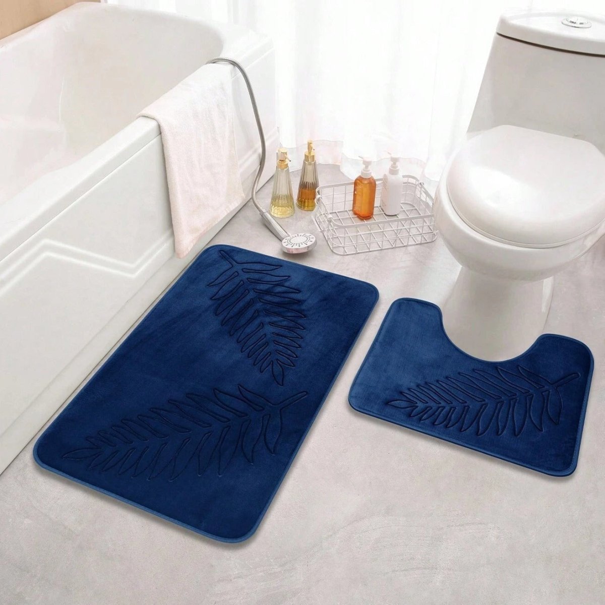Comfort Non-Slip Collection Bath Mat Duo