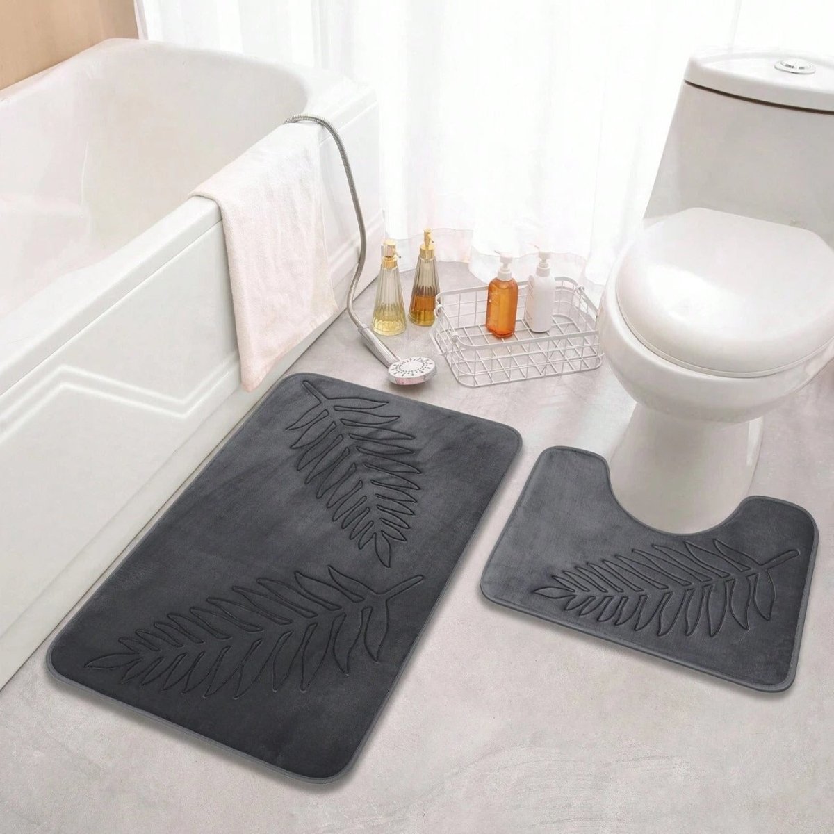 Comfort Non-Slip Collection Bath Mat Duo