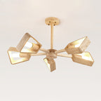 Lyora Geometric Stone Orbit Chandelier