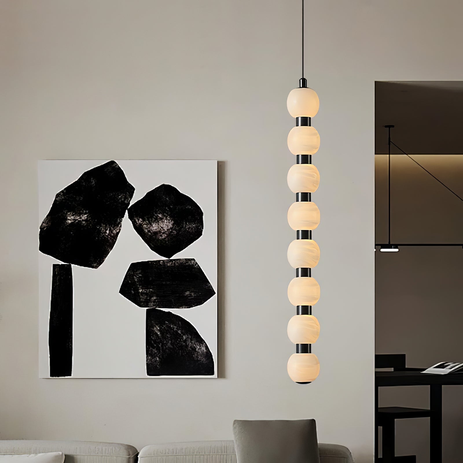 Alabaster Cascade Pendant Light